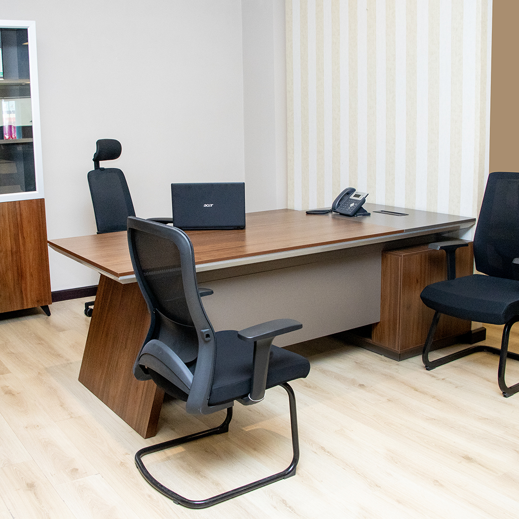 28D2206L EXECUTIVE DESK WALNUT+GREY