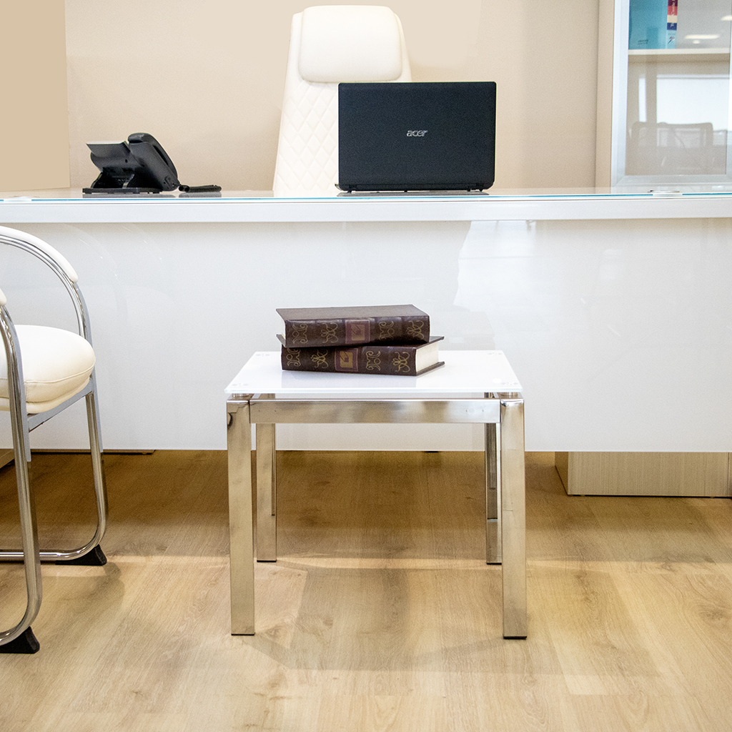 T013-2 COFFEE END TABLE 500X500X430 SPR WHI