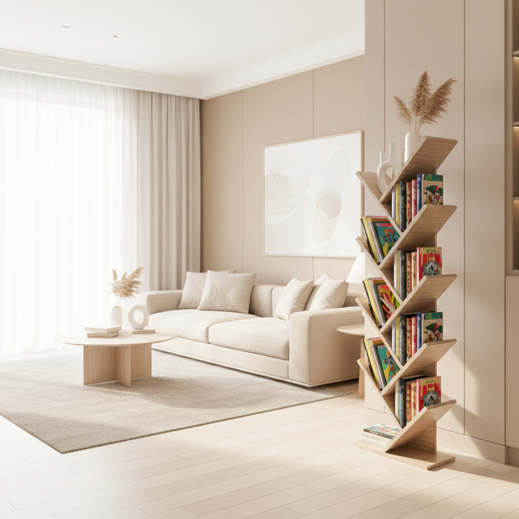 BOOK SHELF STAND 2202 W400XH1300XD200 MM MDF MELAMINE 18 MM 4X8 704 (RMPWV00575)