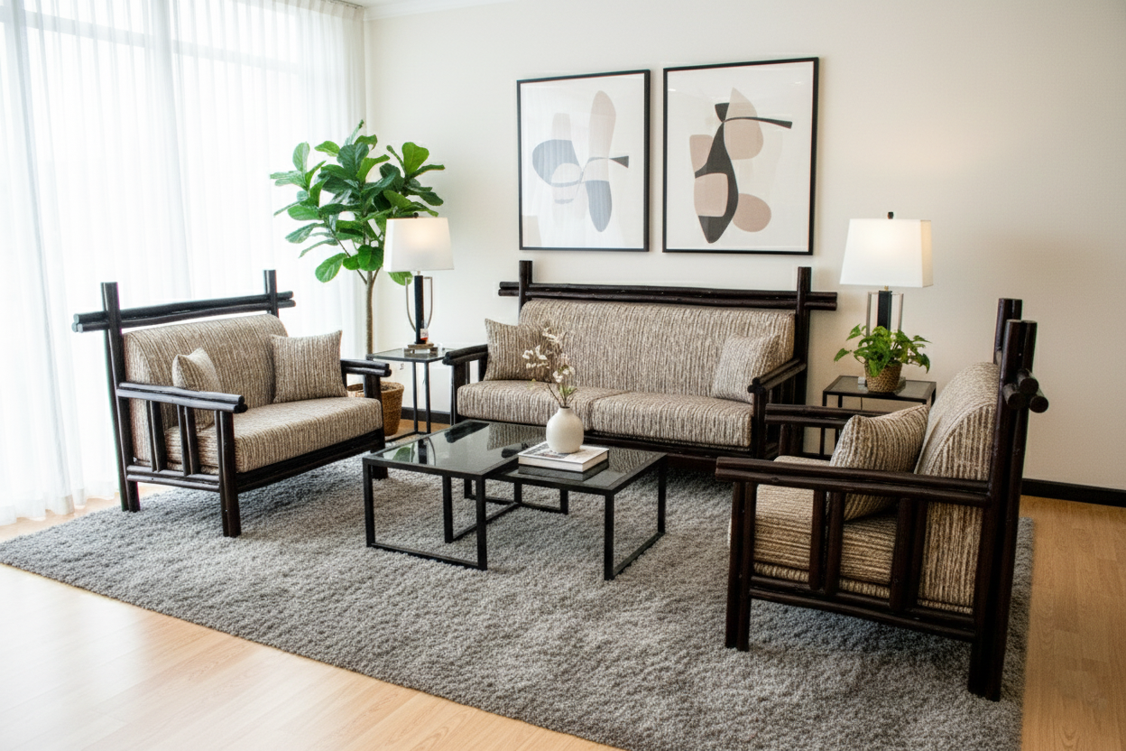 DENGEL 3 + 2 + 2 SEATER  SOFA SET  RMF00569