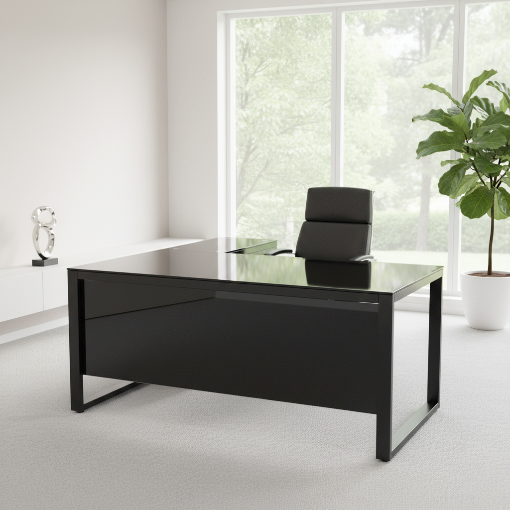 B1602 OFFICE DESK 1400X700X750 BLACK