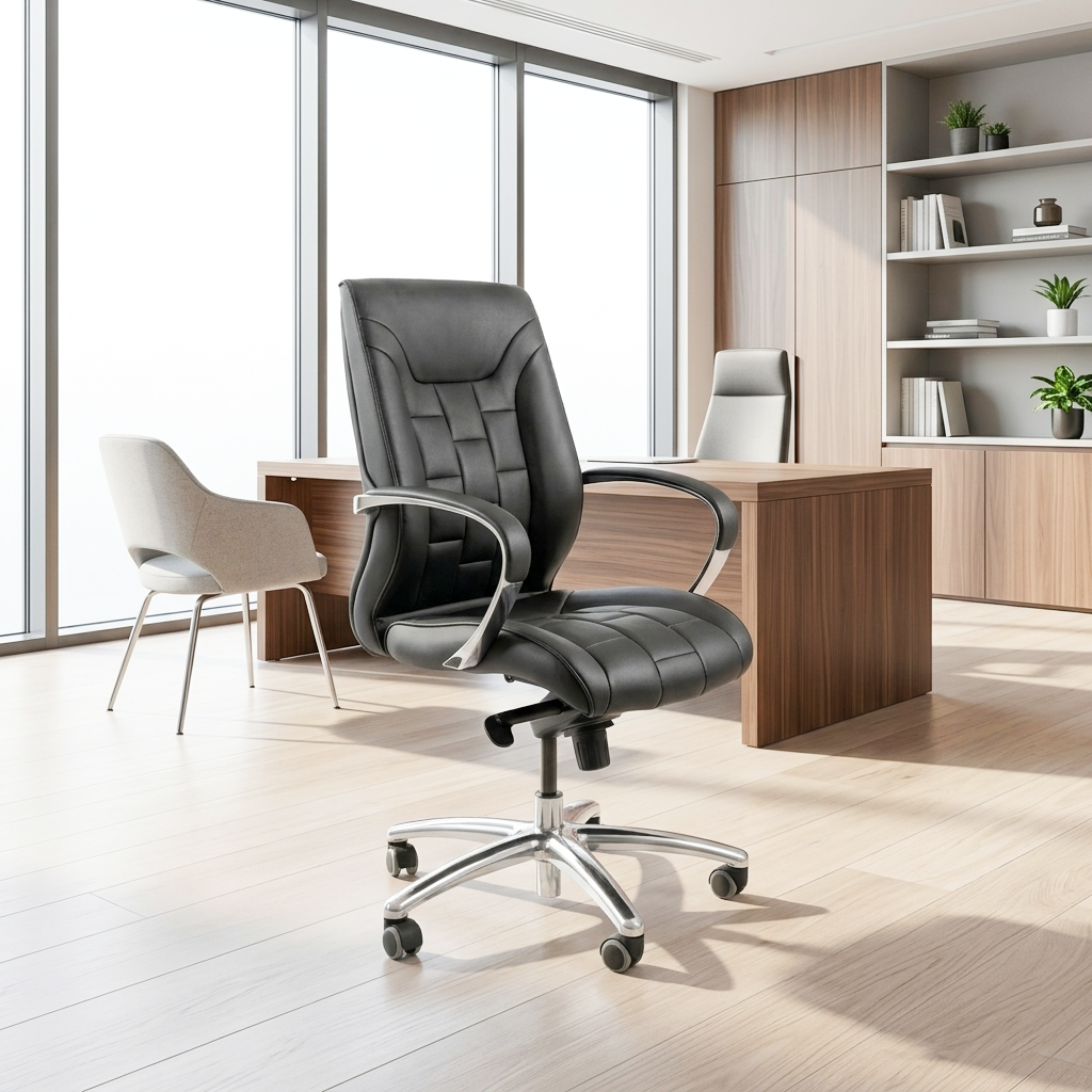 F240 LOW BACK CHAIR BLACK PU