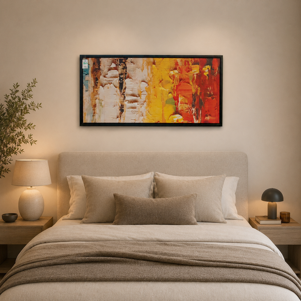 2D FLAT 2606 INTERESTING CANVAS PAINT(140x70)CM (1) BLACK